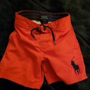 Ralph Lauren 4t orange/red  4t swim trunks